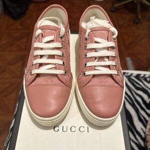 Gucci rose pink sneakers
